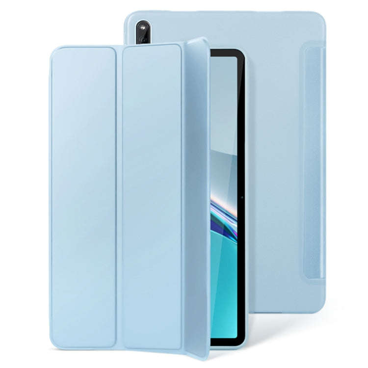 For Huawei Matepad SE 2023 3-fold Soft Smart Leather Tablet Case(Ice Blue)