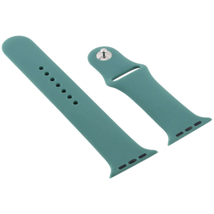 For Apple Watch Series 9&8&7 41mm / SE 3&SE 2&6&SE&5&4 40mm / 3&2&1 38mm Silicone Watch Band, Lon...