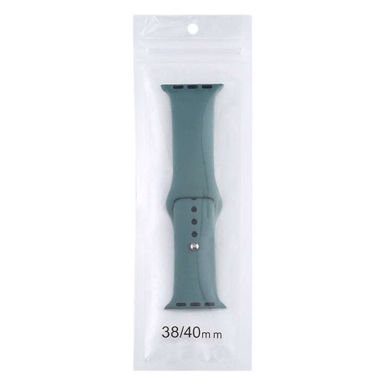 For Apple Watch Series 9&8&7 41mm / SE 3&SE 2&6&SE&5&4 40mm / 3&2&1 38mm Silicone Watch Band, Lon...