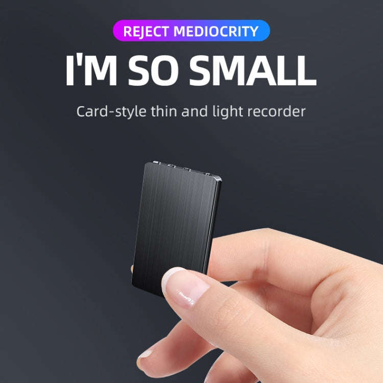 JNN M2 Ultra-thin HD Noise Reduction Intelligent Control Voice Voice Recorder, Capacity:32GB(Black)