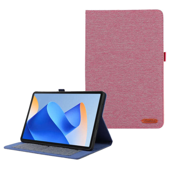 For Huawei MatePad 11 2023 Fabric Leather Tablet Case(Rose Red)