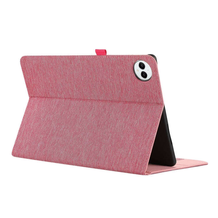 For Huawei MatePad Pro 13.2 Fabric Leather Tablet Case(Rose Red)