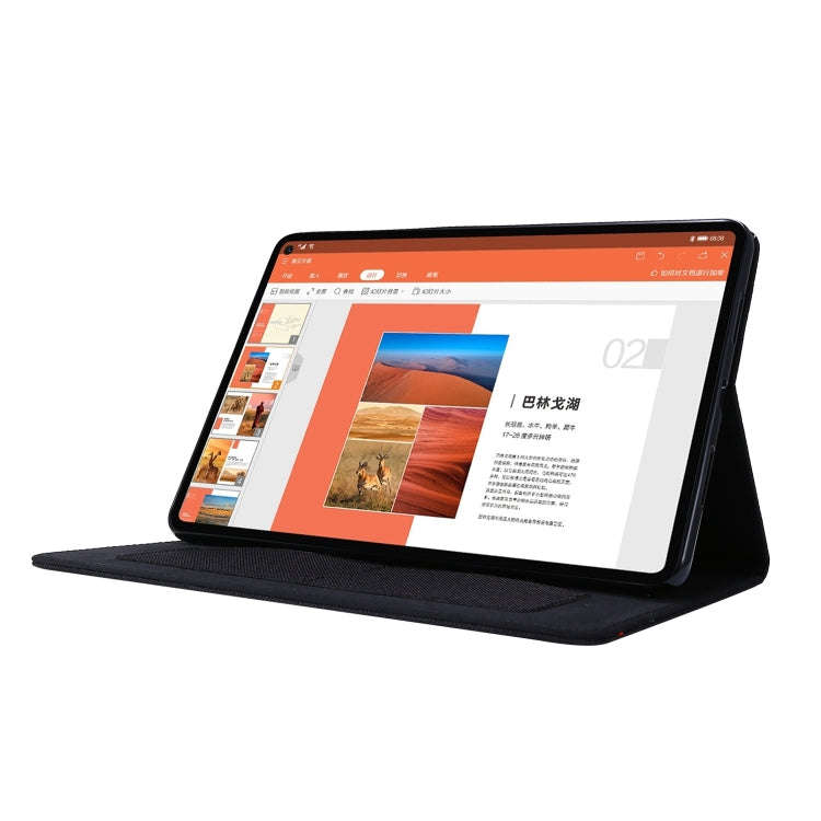 For Huawei MatePad SE 11 2024 Fabric Leather Tablet Case(Black)