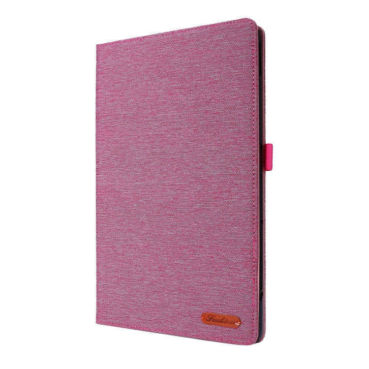 For Huawei MatePad SE 11 2024 Fabric Leather Tablet Case(Rose Red)