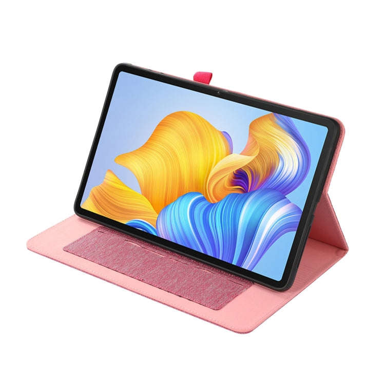 For Huawei MatePad Air 2024 Fabric Leather Tablet Case(Rose Red)