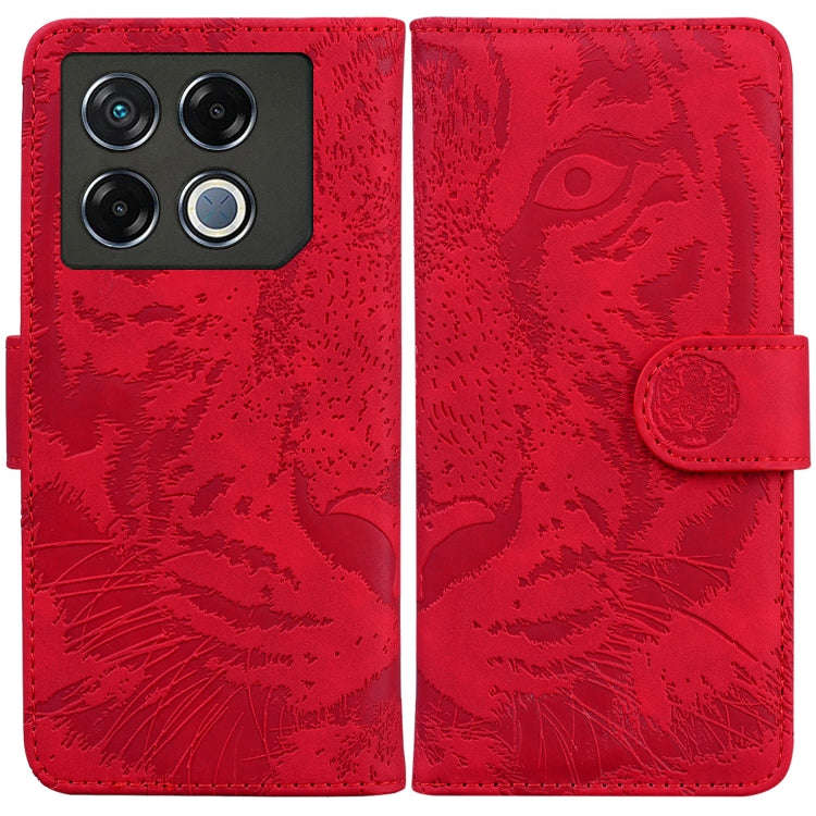 For Infinix GT 20 Pro Tiger Embossing Pattern Flip Leather Phone Case(Red)