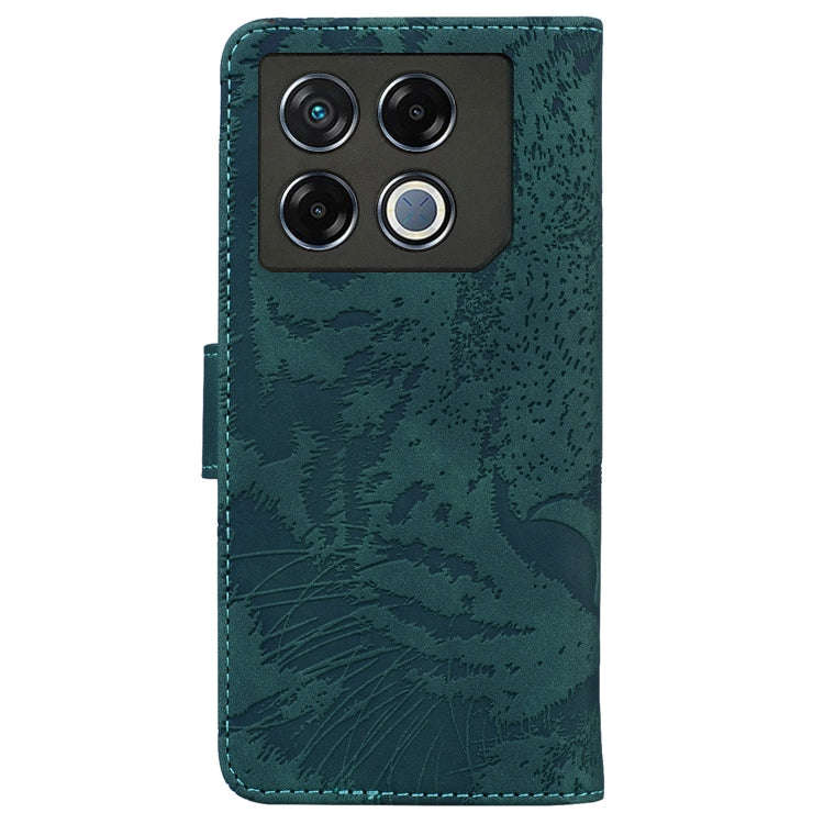 For Infinix GT 20 Pro Tiger Embossing Pattern Flip Leather Phone Case(Green)