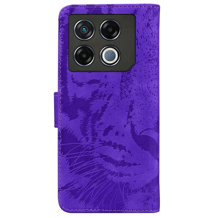 For Infinix GT 20 Pro Tiger Embossing Pattern Flip Leather Phone Case(Purple)