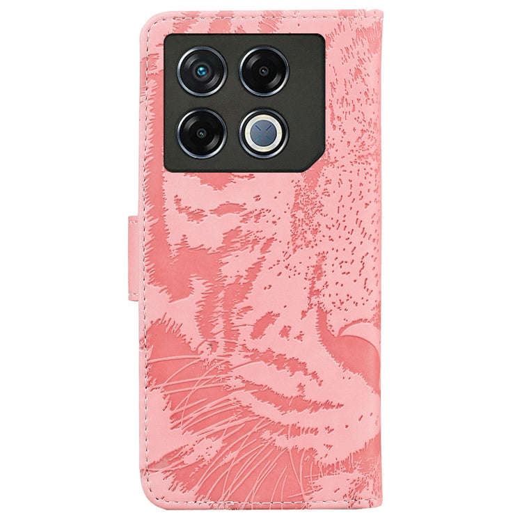 For Infinix GT 20 Pro Tiger Embossing Pattern Flip Leather Phone Case(Pink)