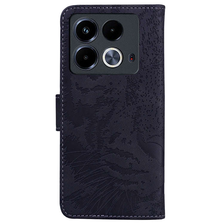 For Infinix Note 40 4G Tiger Embossing Pattern Flip Leather Phone Case(Black)