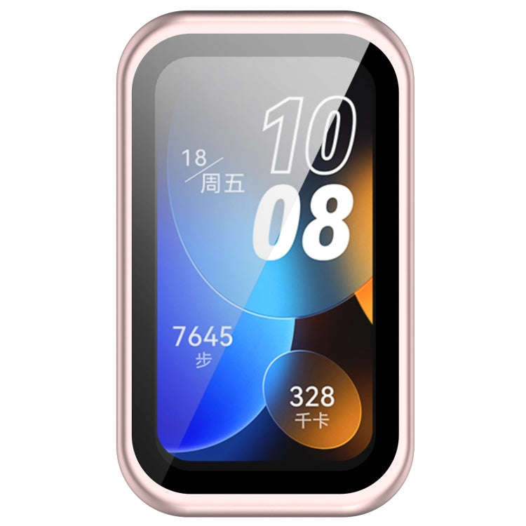 For Huawei Band 10 / 9 / 8 PC + Tempered Film Integrated Protective Watch Case(Matte Powder)