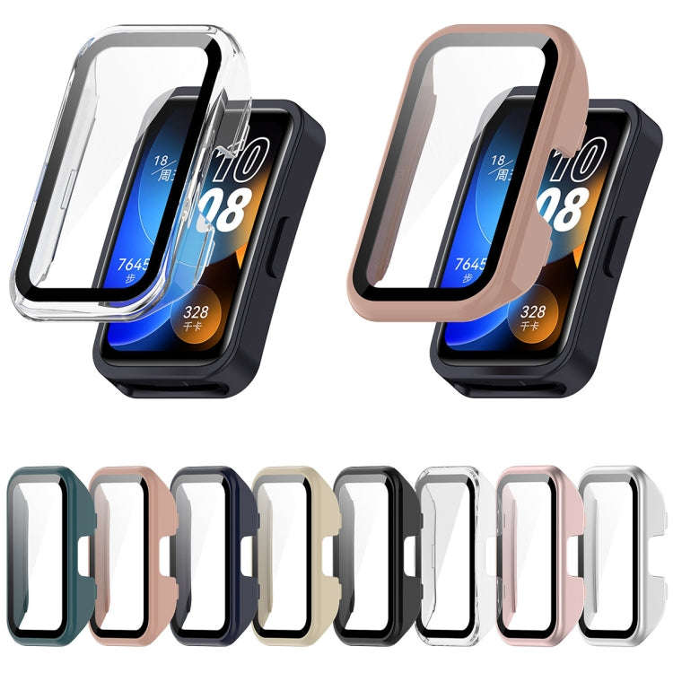 For Huawei Band 10 / 9 / 8 PC + Tempered Film Integrated Protective Watch Case(Matte Powder)
