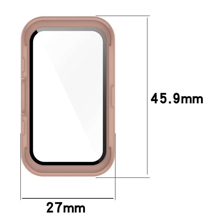 For Huawei Band 10 / 9 / 8 PC + Tempered Film Integrated Protective Watch Case(Matte Powder)