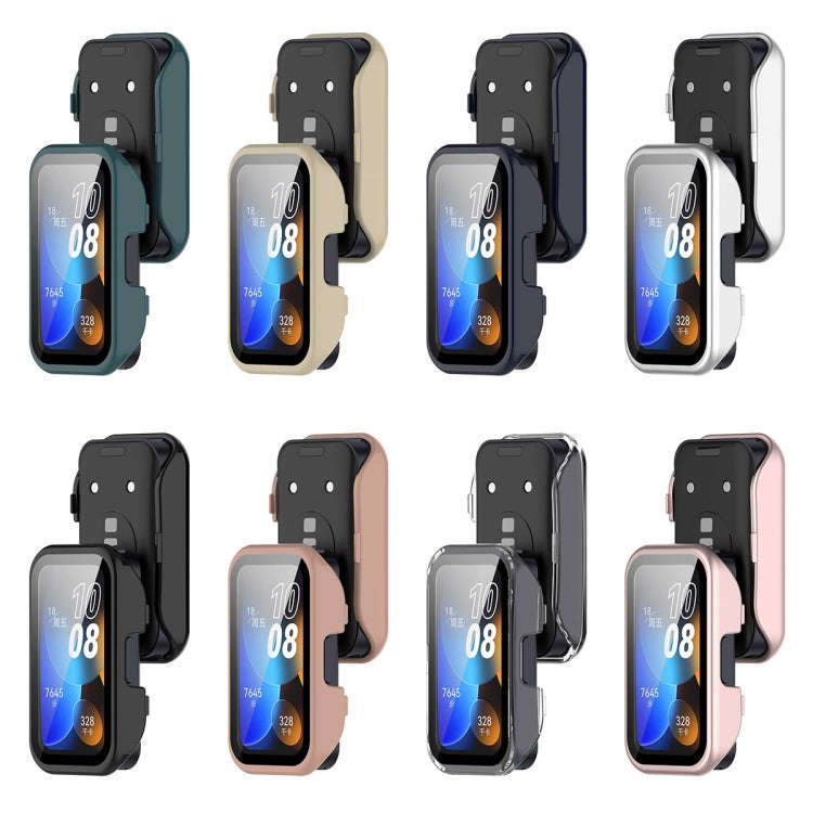 For Huawei Band 10 / 9 / 8 PC + Tempered Film Integrated Protective Watch Case(Matte Powder)