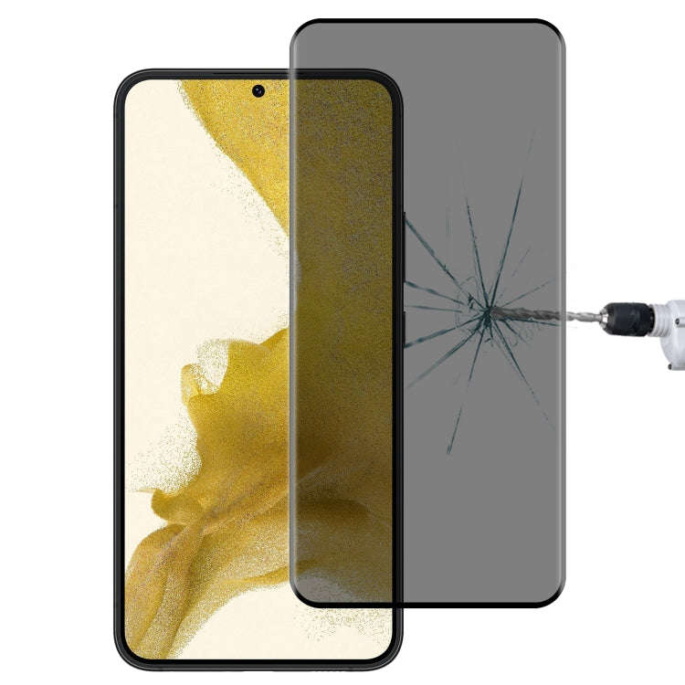 For Samsung Galaxy S22 5G 3D Curved Edge Privacy Tempered Glass Film, without Fingerprint Unlocking