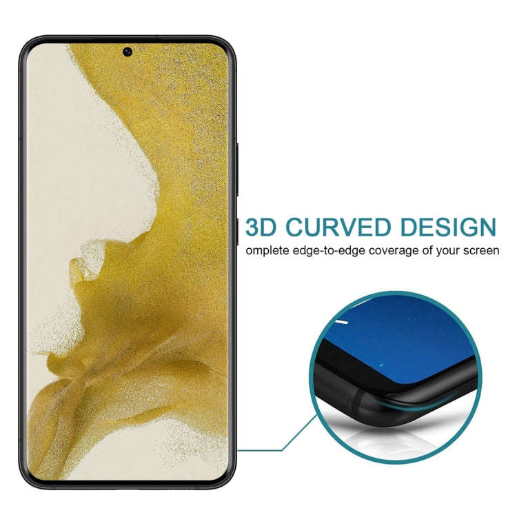 For Samsung Galaxy S22 5G 3D Curved Edge Privacy Tempered Glass Film, without Fingerprint Unlocking