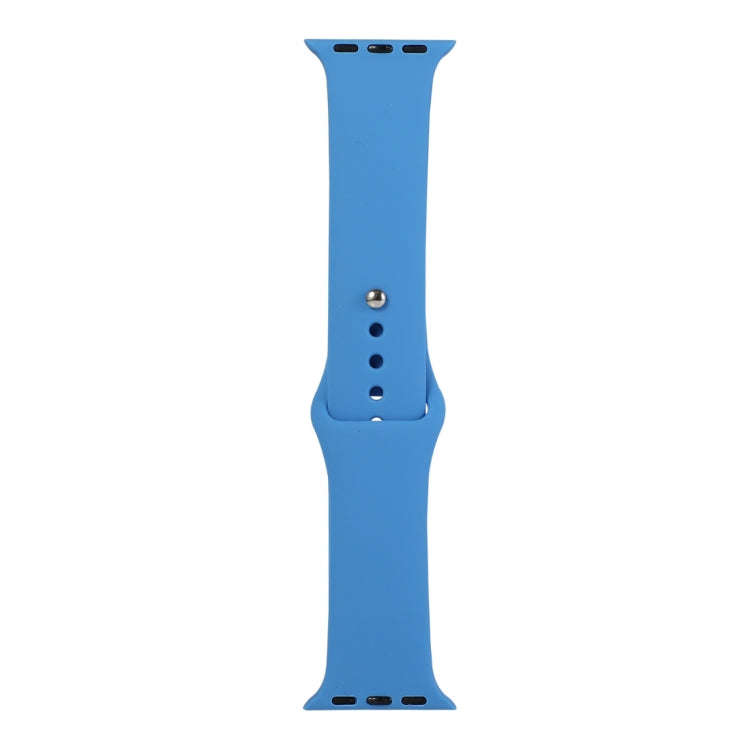 For Apple Watch Series 9&8&7 41mm / SE 3&SE 2&6&SE&5&4 40mm / 3&2&1 38mm Silicone Watch Band, Sho...