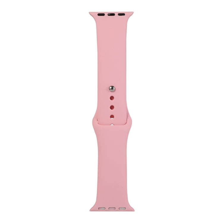 For Apple Watch Series 9&8&7 41mm / SE 3&SE 2&6&SE&5&4 40mm / 3&2&1 38mm Silicone Watch Band, Sho...