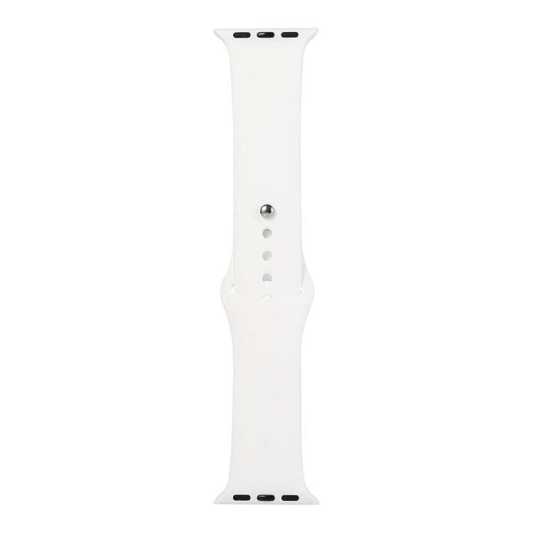 For Apple Watch Series 9&8&7 41mm / SE 3&SE 2&6&SE&5&4 40mm / 3&2&1 38mm Silicone Watch Band, Sho...