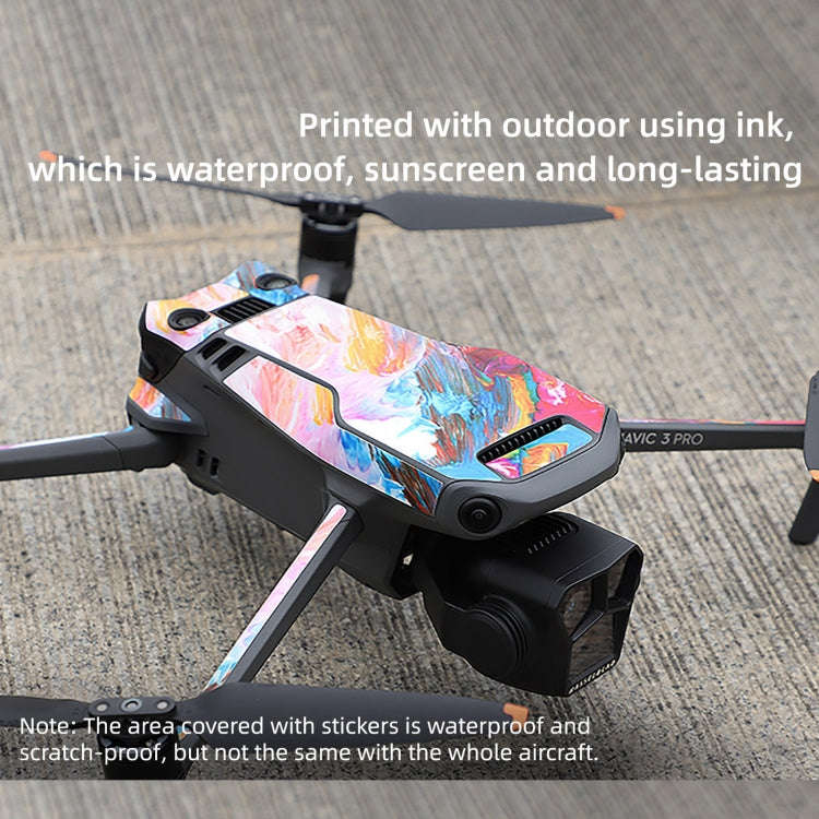 For DJI Mavic 3 Pro / RC Pro Sunnylife Drone Body Remote Control Decorative Stickers Set(Pink Cloud)