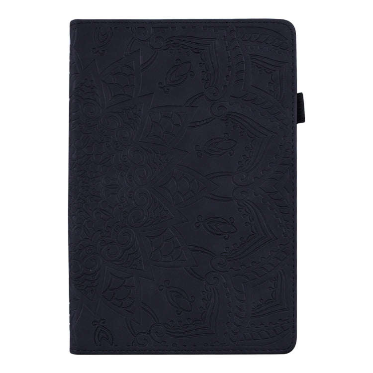 For Huawei MatePad T8 Calf Pattern Double Folding Design Embossed Leather Case with  Holder & Car...