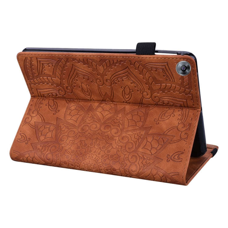 For Huawei MatePad T8 Calf Pattern Double Folding Design Embossed Leather Case with  Holder & Car...