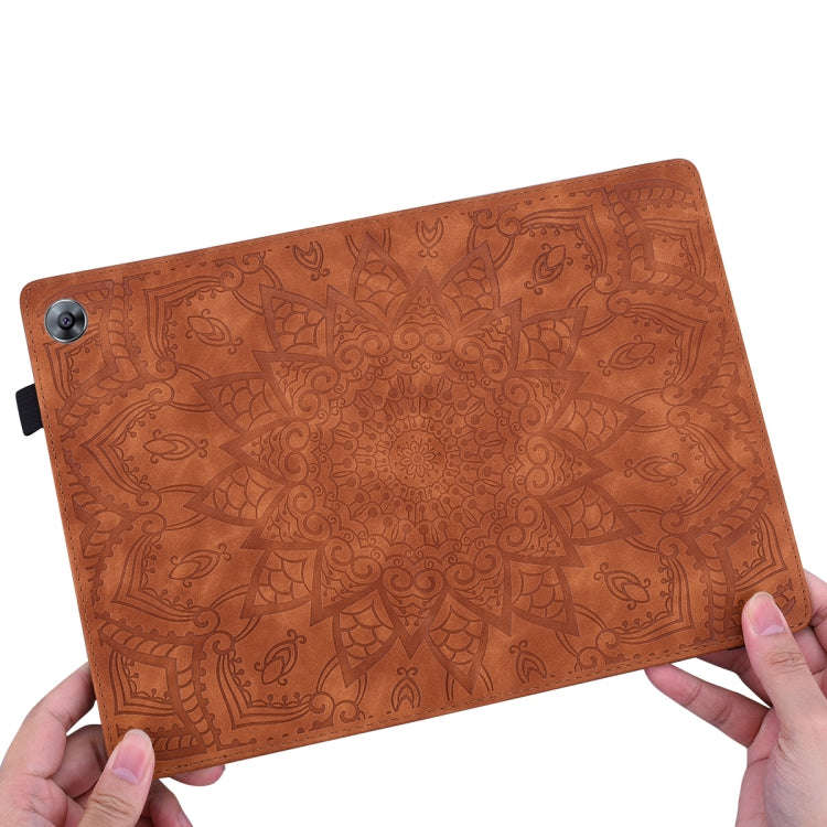 For Huawei MatePad T8 Calf Pattern Double Folding Design Embossed Leather Case with  Holder & Car...