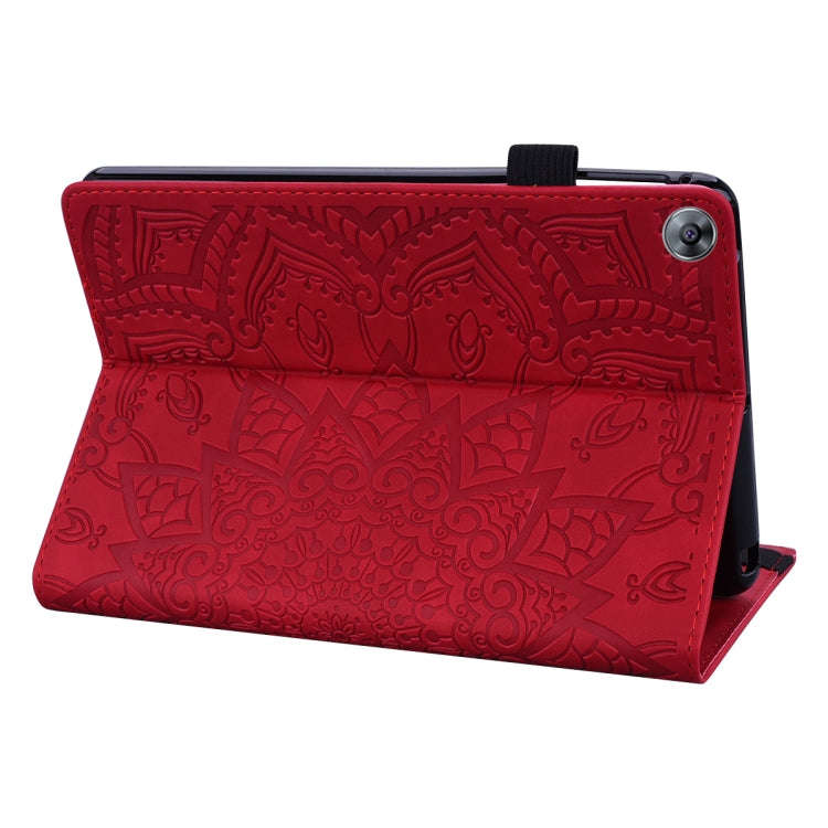 For Huawei MatePad T8 Calf Pattern Double Folding Design Embossed Leather Case with  Holder & Car...