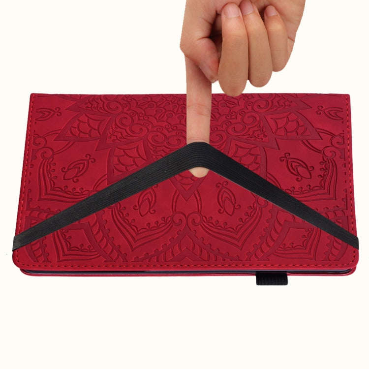 For Huawei MatePad T8 Calf Pattern Double Folding Design Embossed Leather Case with  Holder & Car...