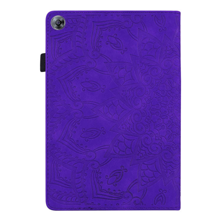 For Huawei MatePad T8 Calf Pattern Double Folding Design Embossed Leather Case with  Holder & Car...