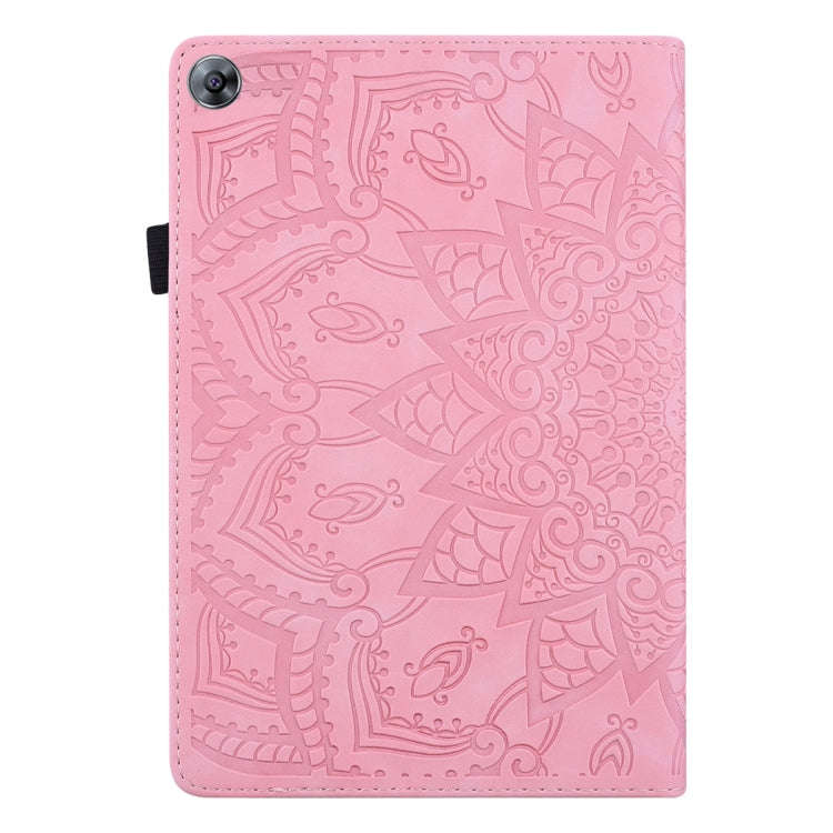 For Huawei MatePad T8 Calf Pattern Double Folding Design Embossed Leather Case with  Holder & Car...