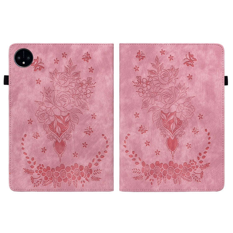 For Huawei MatePad Pro 11 2022 Butterfly Rose Embossed Leather Tablet Case(Pink)