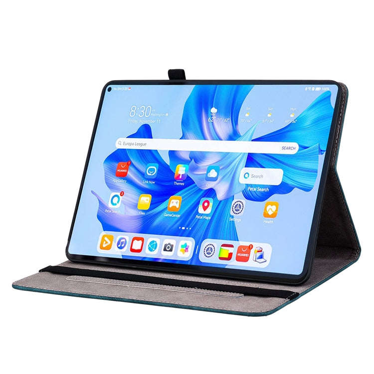 For Huawei MatePad Pro 11 2022 Butterfly Rose Embossed Leather Tablet Case(Dark Blue)