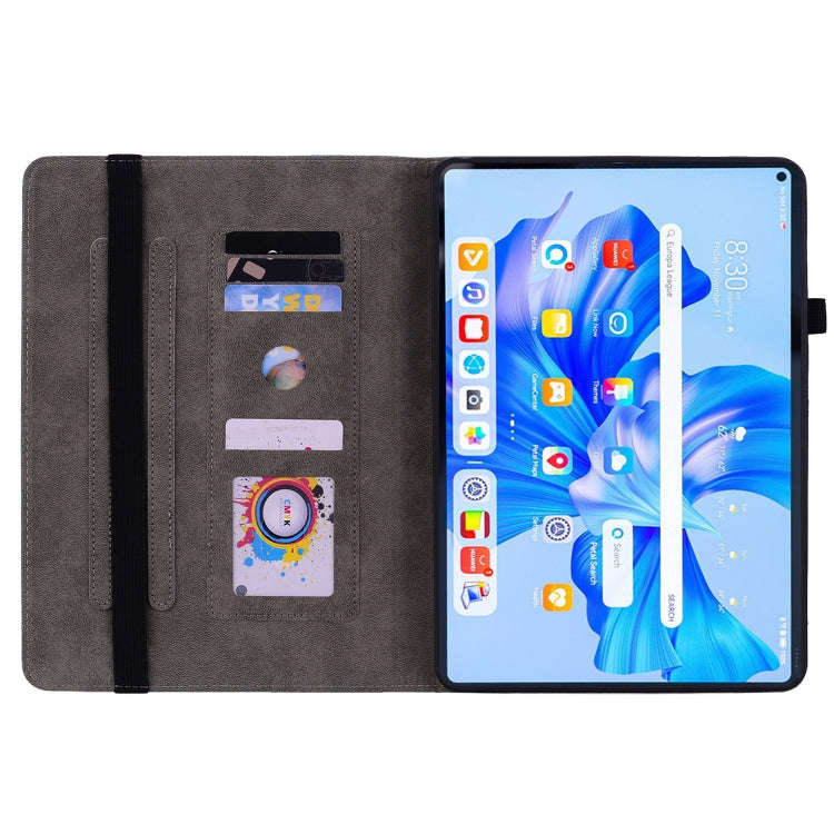 For Huawei MatePad Pro 11 2022 Butterfly Rose Embossed Leather Tablet Case(Dark Blue)