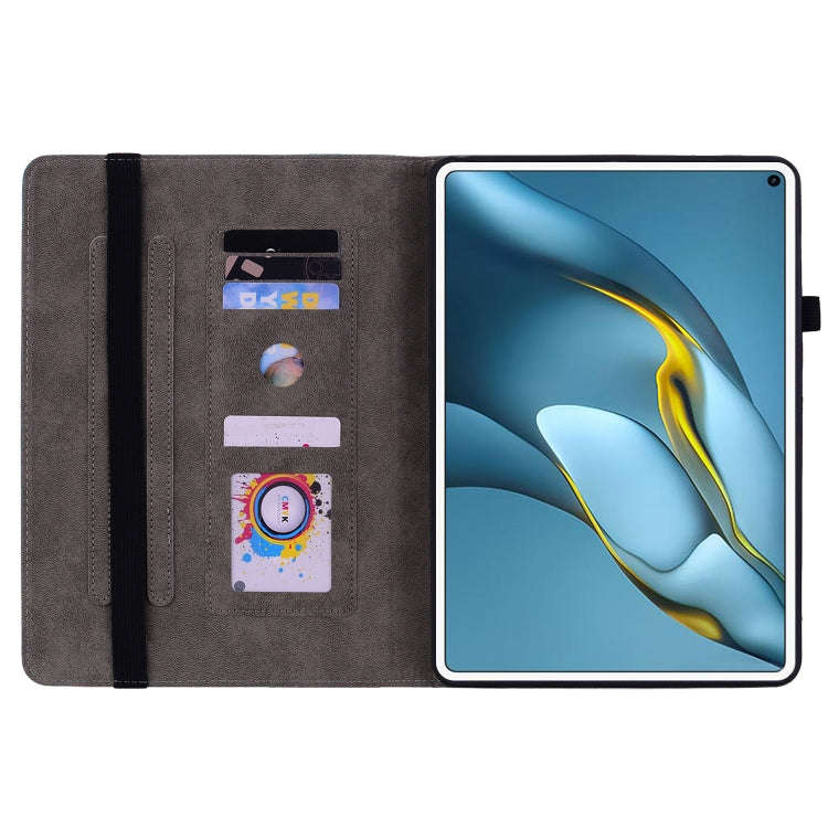 For Huawei MatePad Pro 10.8 2021 / 2018 Butterfly Rose Embossed Leather Tablet Case(Purple)