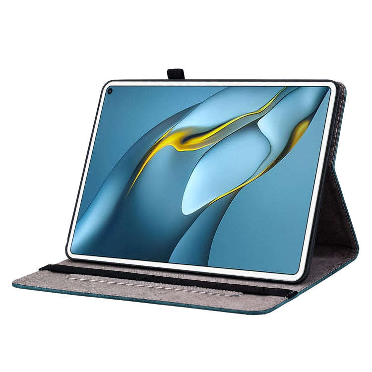 For Huawei MatePad Pro 10.8 2021 / 2018 Butterfly Rose Embossed Leather Tablet Case(Dark Blue)