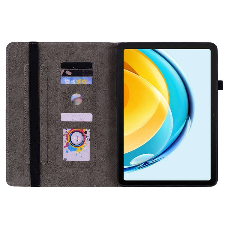For Huawei MatePad SE 10.4 Butterfly Rose Embossed Leather Tablet Case(Green)