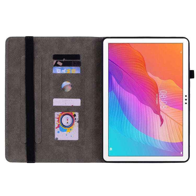 For Huawei MatePad T 10s/Enjoy Tablet 2 Butterfly Rose Embossed Leather Tablet Case(Purple)