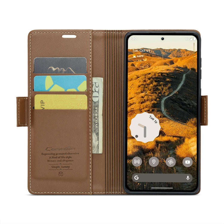 For Google Pixel 9 Pro XL CaseMe 023 Butterfly Buckle Litchi Texture RFID Anti-theft Leather Phon...