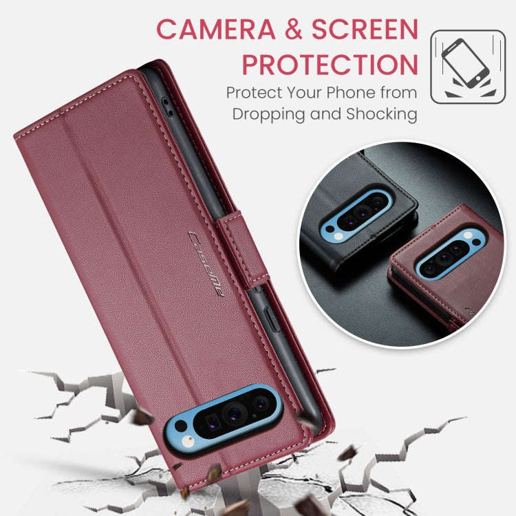 For Google Pixel 9 Pro XL CaseMe 023 Butterfly Buckle Litchi Texture RFID Anti-theft Leather Phon...