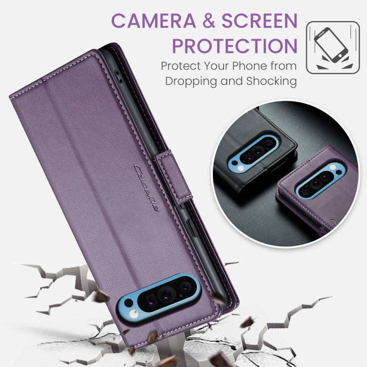 For Google Pixel 9 Pro XL CaseMe 023 Butterfly Buckle Litchi Texture RFID Anti-theft Leather Phon...