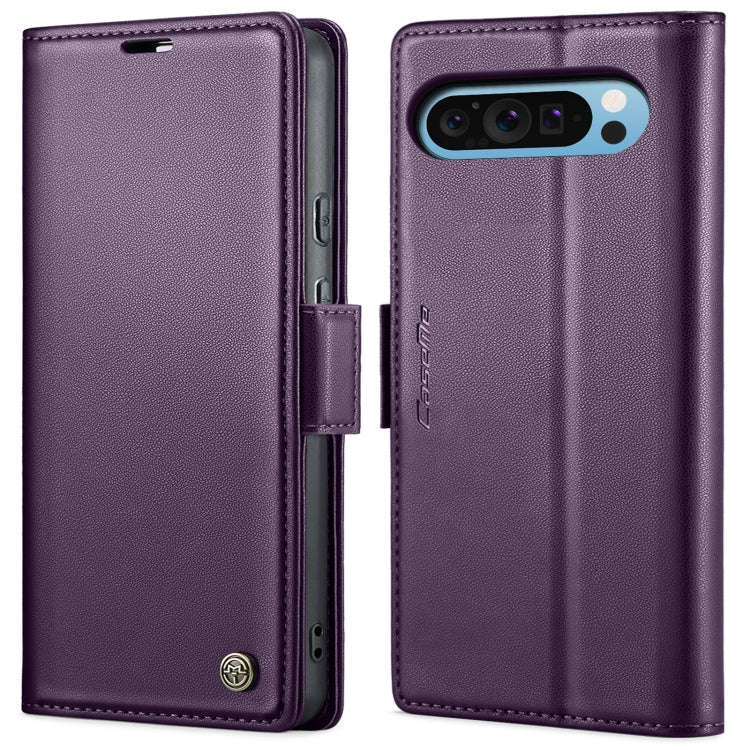 For Google Pixel 9 Pro XL CaseMe 023 Butterfly Buckle Litchi Texture RFID Anti-theft Leather Phon...