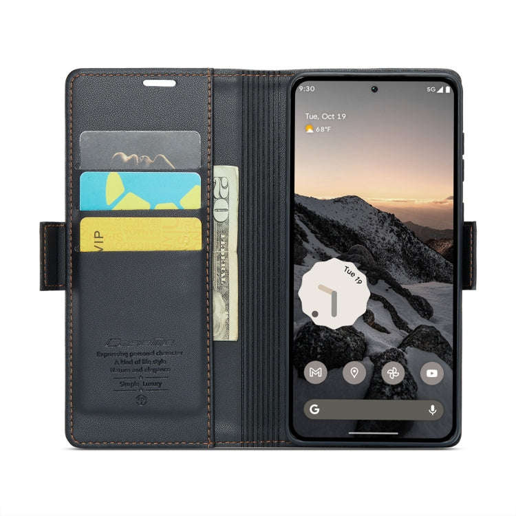 For Google Pixel 9 / 9 Pro CaseMe 023 Butterfly Buckle Litchi Texture RFID Anti-theft Leather Pho...