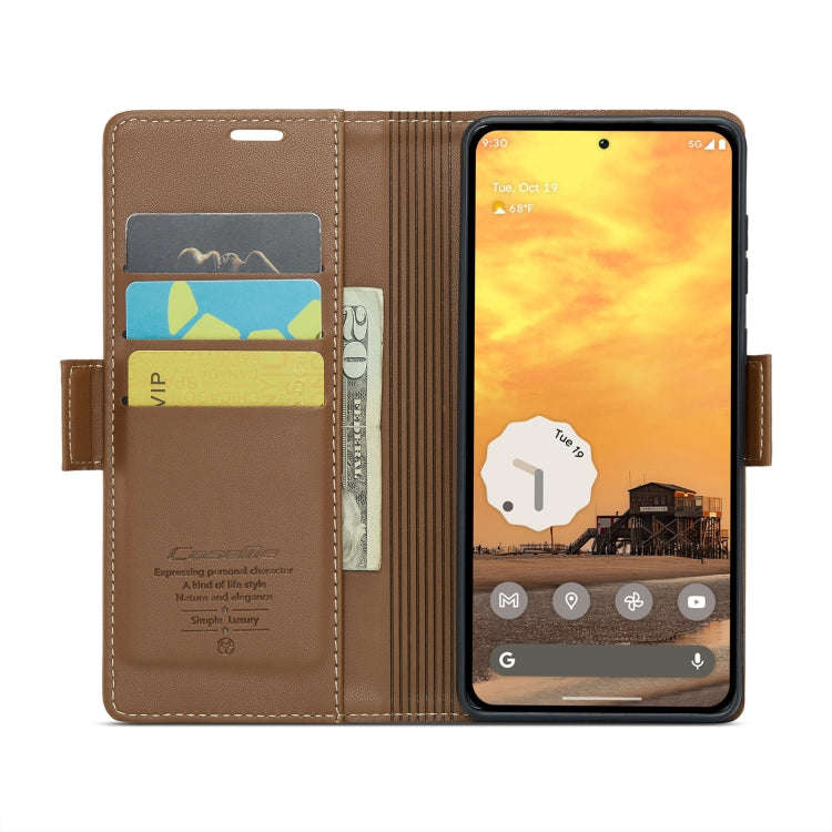 For Google Pixel 9 / 9 Pro CaseMe 023 Butterfly Buckle Litchi Texture RFID Anti-theft Leather Pho...