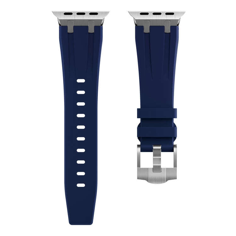 AP Silicone Watch Band For Apple Watch SE 2023 44mm(Black Blue)