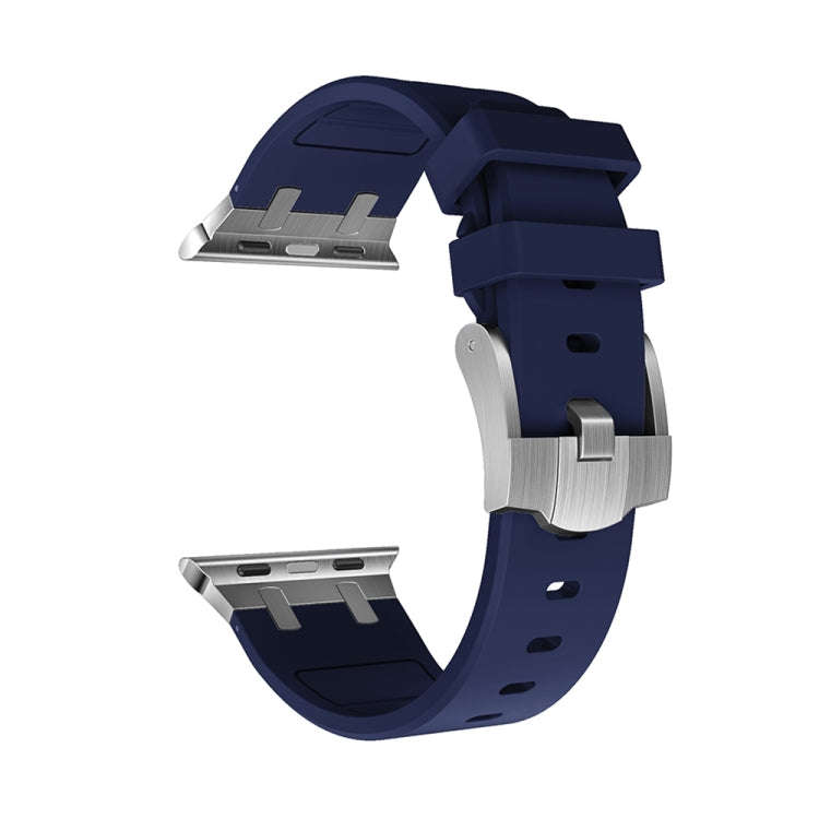 AP Silicone Watch Band For Apple Watch SE 2023 44mm(Silver Blue)