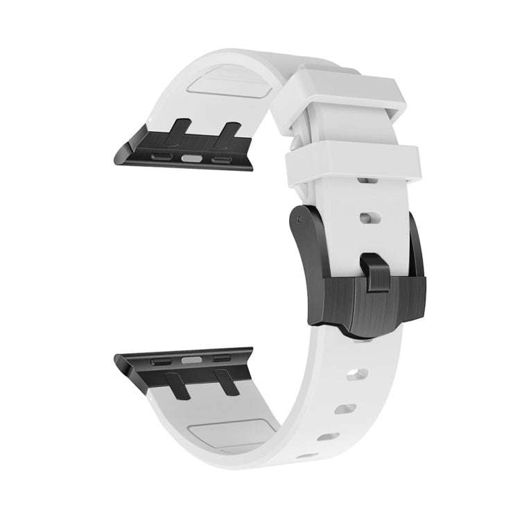 AP Silicone Watch Band For Apple Watch SE 2023 44mm(Black White)