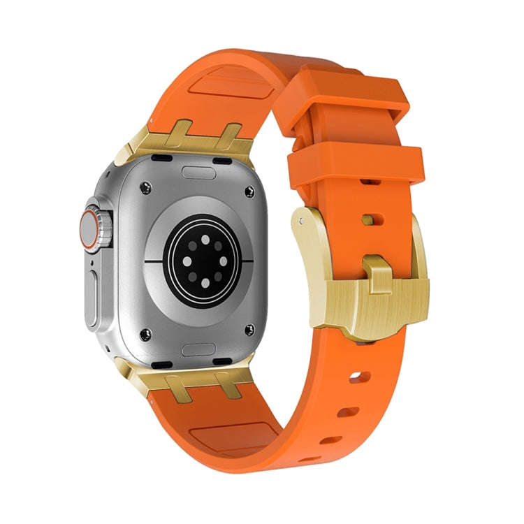 AP Silicone Watch Band For Apple Watch Ultra 2 49mm(Gold Orange)