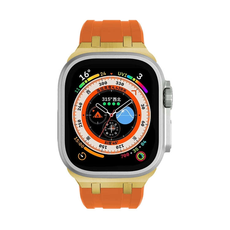 AP Silicone Watch Band For Apple Watch Ultra 2 49mm(Gold Orange)