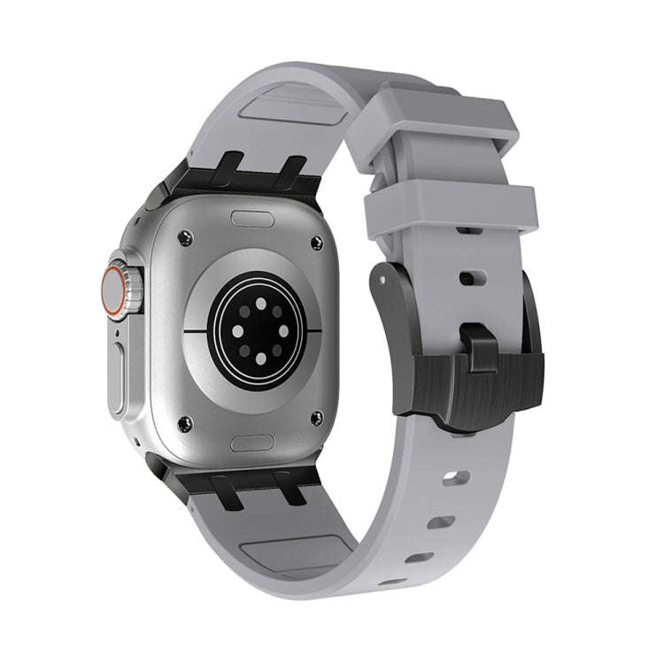 AP Silicone Watch Band For Apple Watch Ultra 2 49mm(Black Grey)